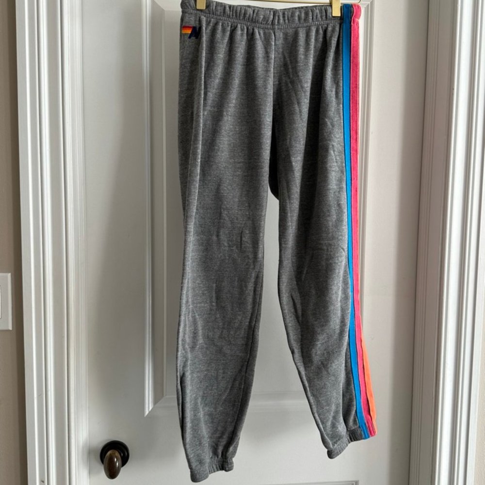 Aviator Nation 5 Stripe Neon Sweatpants